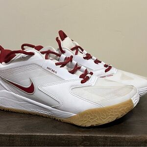 Nike HyperAce 3 Volleyball Shoes White/Red Women’s 7 Men's 6 US